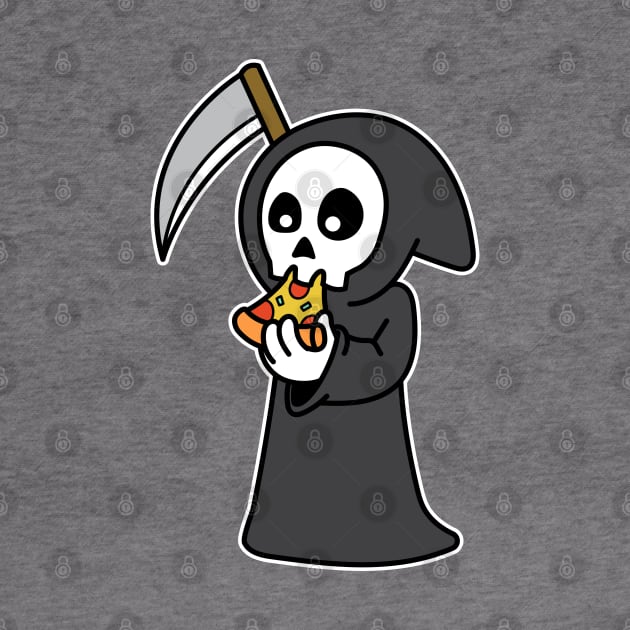 Grim Reaper Eating Pizza by rudypagnel